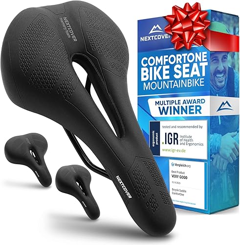 Miniatura 1 de NEXTCOVER Asiento de bicicleta con espuma viscoelástica 2.0 y Volume-Air Suspensión I Máxima comodidad de conducción I Cojín de asiento de bicicleta