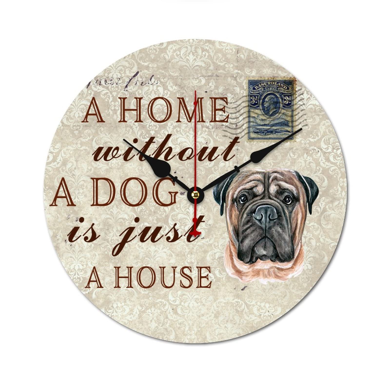 Horloge murale silencieuse chien pour célébrer l'amour de nos animaux