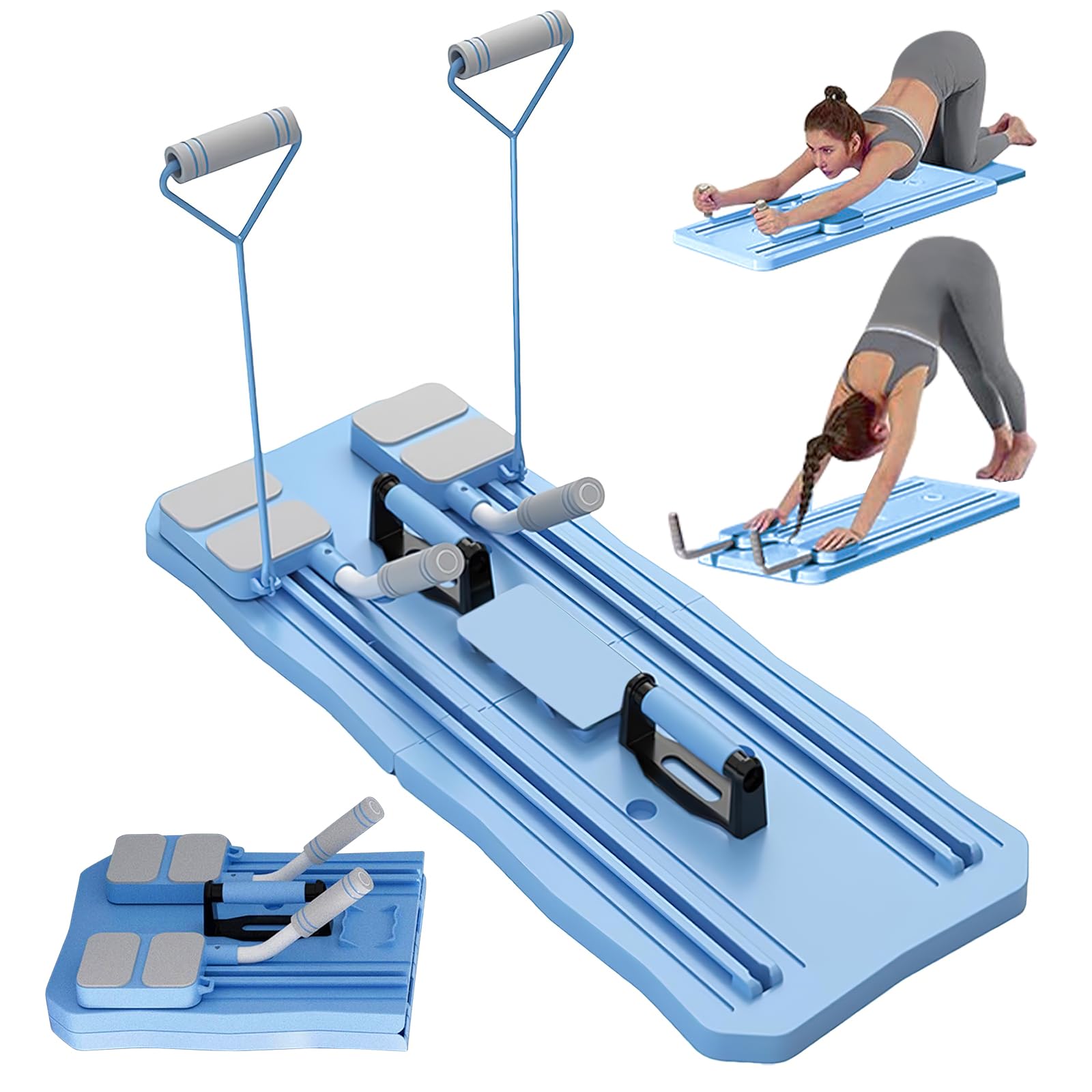 Réformateur Pilates 6 En 1 Avec Rebond Automatique - Compteur LED, Barre, Support Téléphone - Pour Maison
