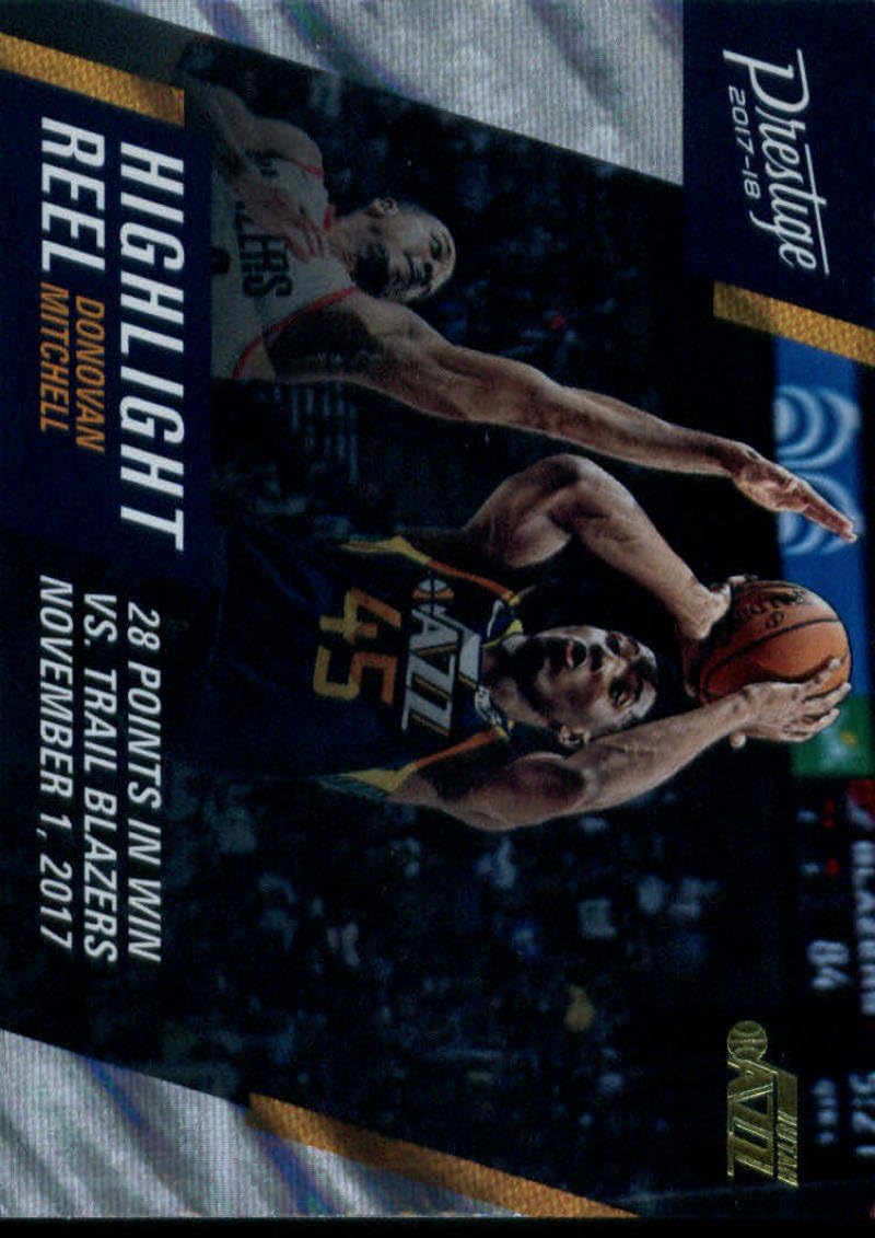 2017-18 NBA Prestige Highlight Reel Mist #10 Donovan Mitchell Utah Jazz Official Panini Basketball Trading Card