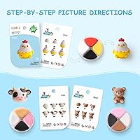 Vista 3 de CLYMENE Air Dry Clay Kit for Kids, 12 Animals Modeling Clay with Tools & Tutorials, Arts and Crafts Creative Toys for Boys and Girls Ages 3+