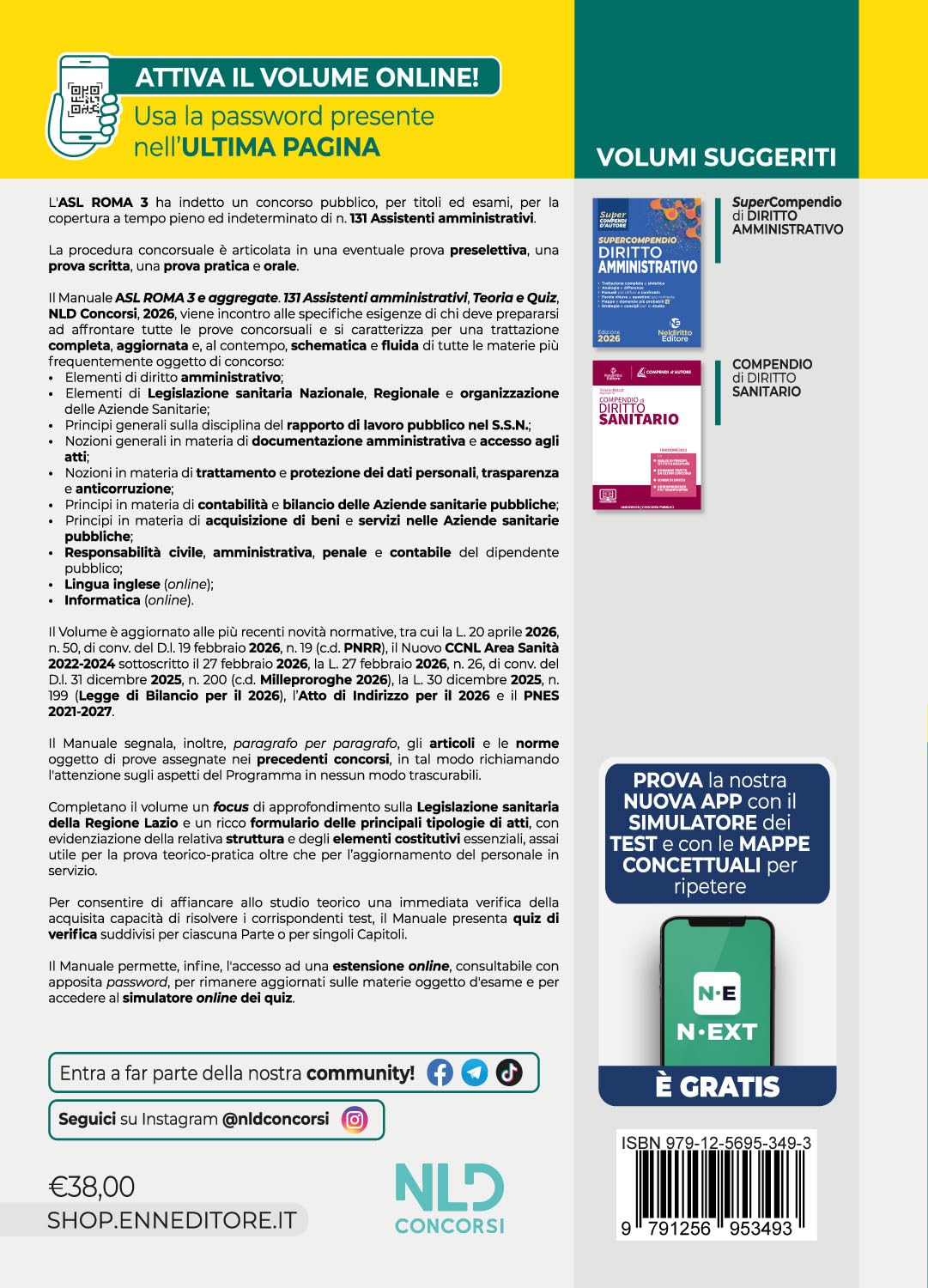 Concorso 131 Assistenti Amministrativi ASL ROMA 3: Manuale Teoria e Quiz