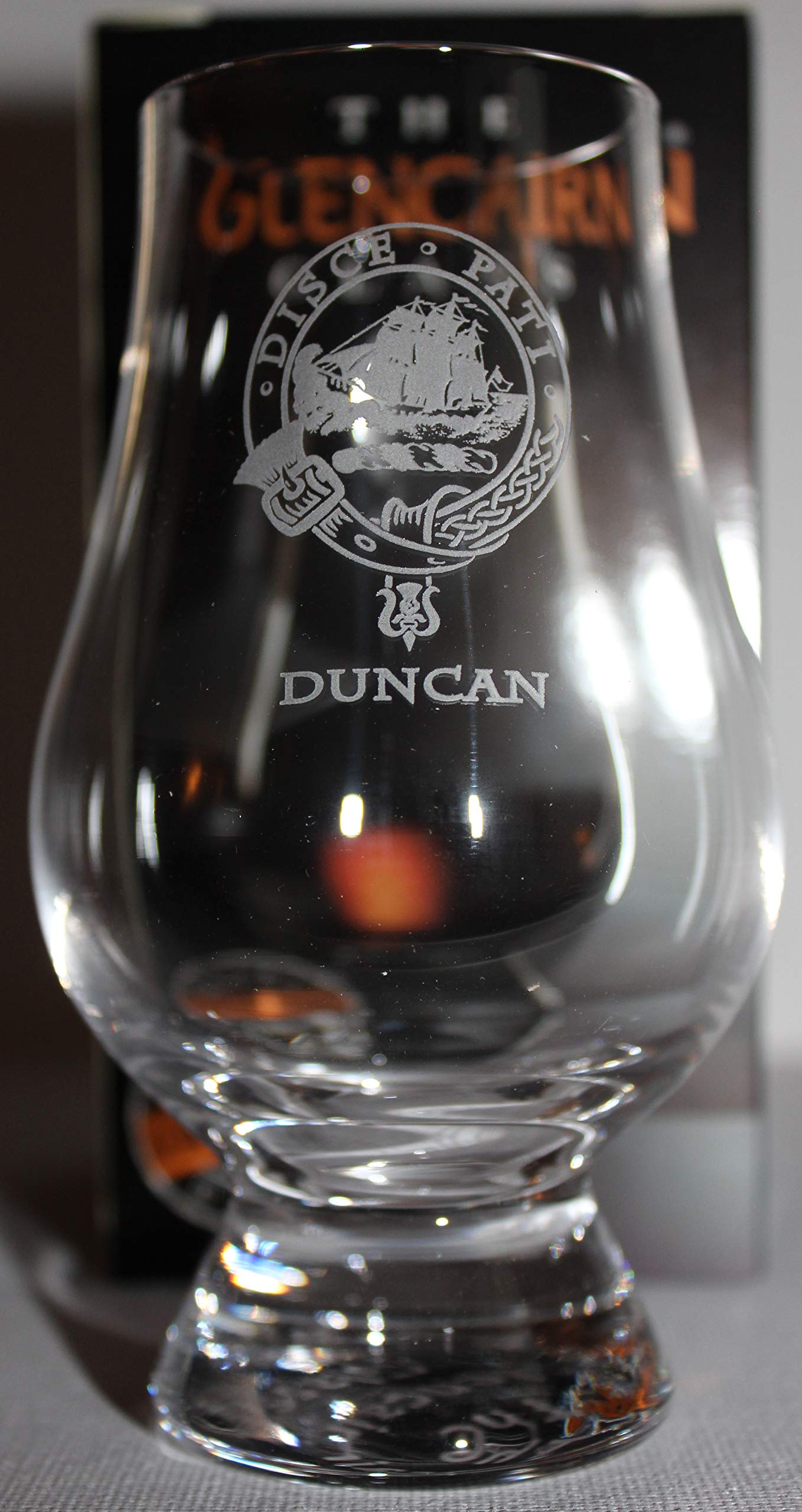 GLENCAIRNCLAN DUNCAN BRANDED WHISKY GLASS IN GIFT CARTON