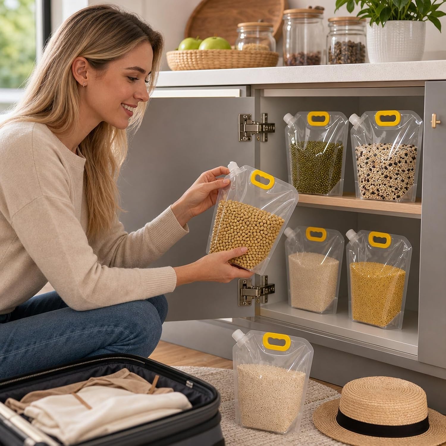6-Piece Airtight Grain Storage Bags with Handle