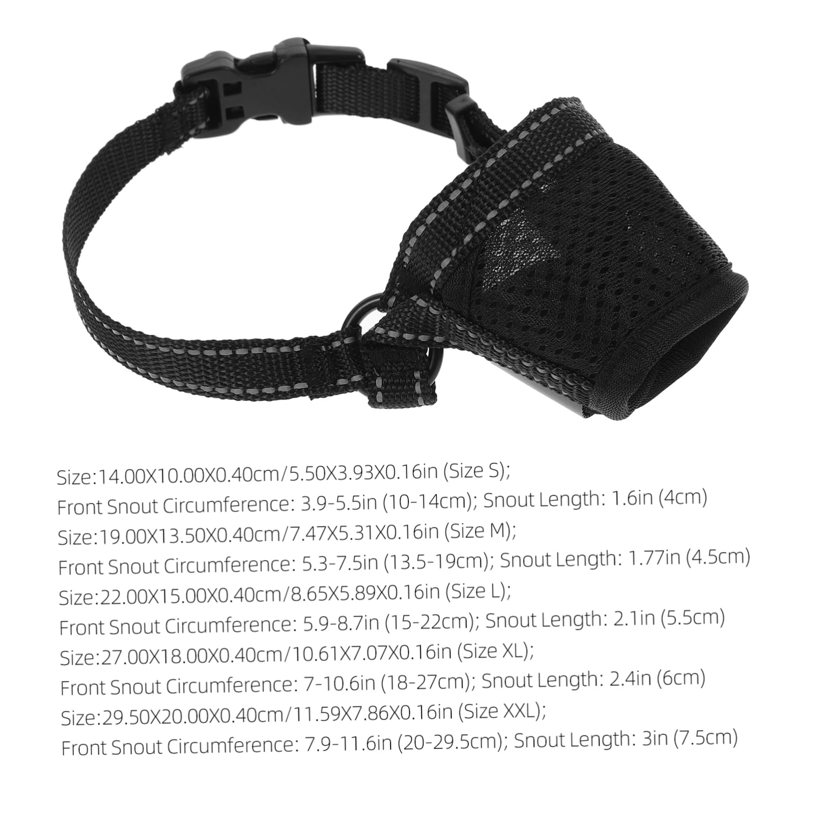 POPETPOP Protective Dog Muzzle Size XXL Breathable Adjustable for Small Dogs Stop Barking Pet Safety