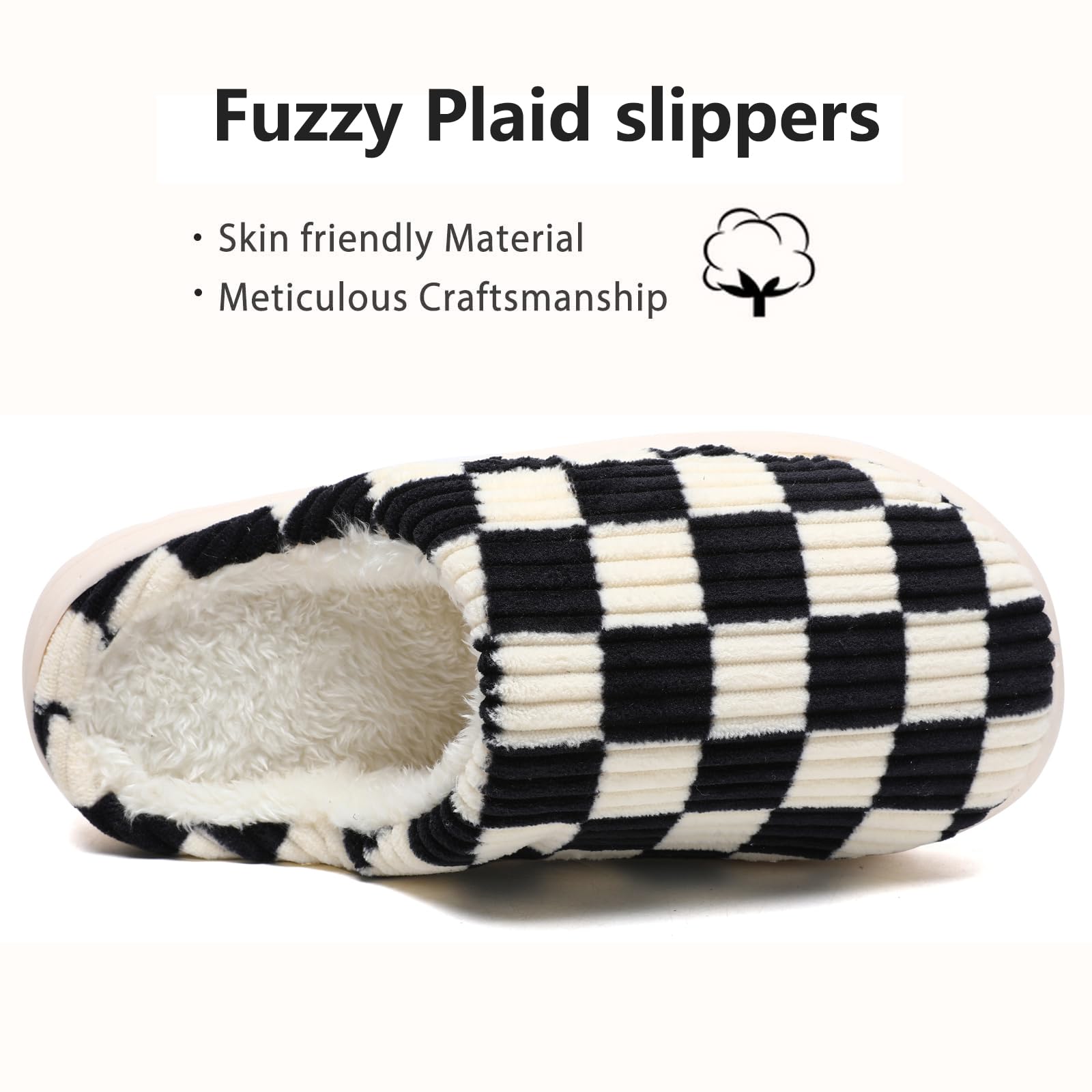 Waysoland Pantofole Donna Uomo Invernali,Ciabatte Donna Uomo Invernali Fuzzy Memory Foam Scivolare su Suola antispuggente Camera da letto Pantofole soffici Interno Esterno