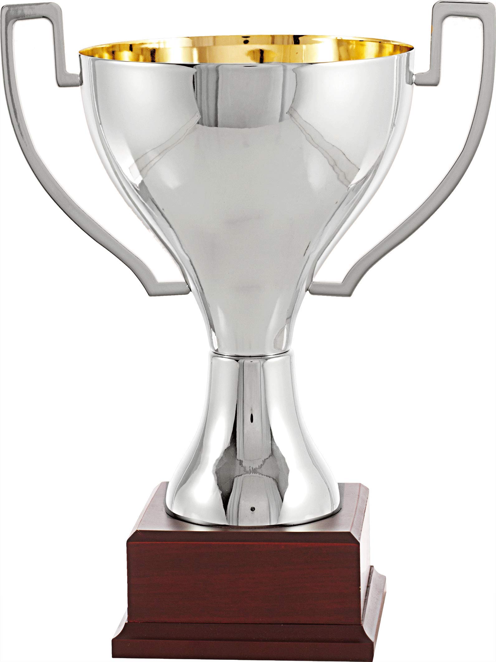 PALLART 7220 – 2 Trophy with Sports Design Tazza FIRE Liscia 32 cm, Silver, One Size