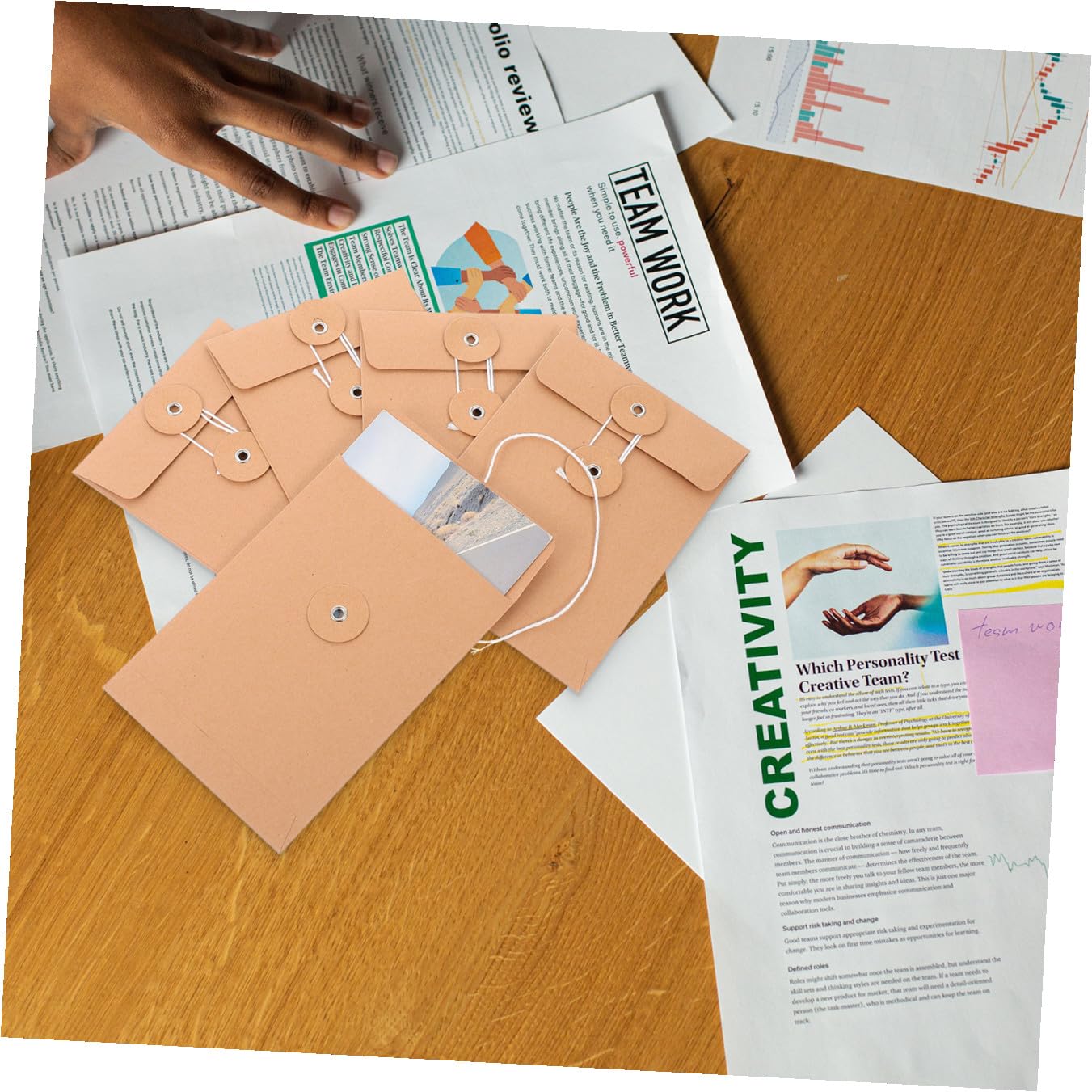 ifundom 75piezas Carpeta De Documentos De Papel Kraft De Bolsa De Almacenamiento Cierre De Cuerda Para Archivar y Proteger Documentos Importantes