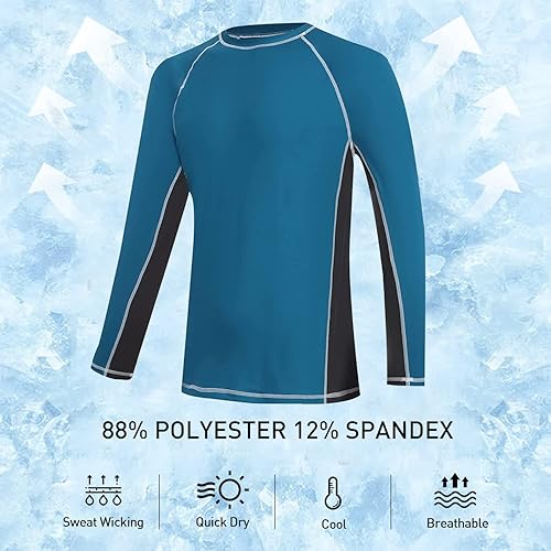 Miniatura 3 de Arcweg Rash Guard - Camiseta de natación de manga larga para hombre, camiseta de buceo