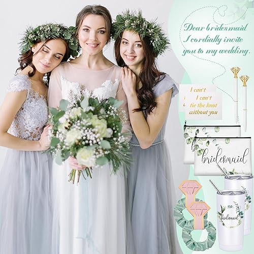 Miniatura 7 de 10 piezas de regalos de propuesta de dama de honor, regalos de dama de honor de 20 onzas, vasos de acero inoxidable para dama de honor, bolsa de