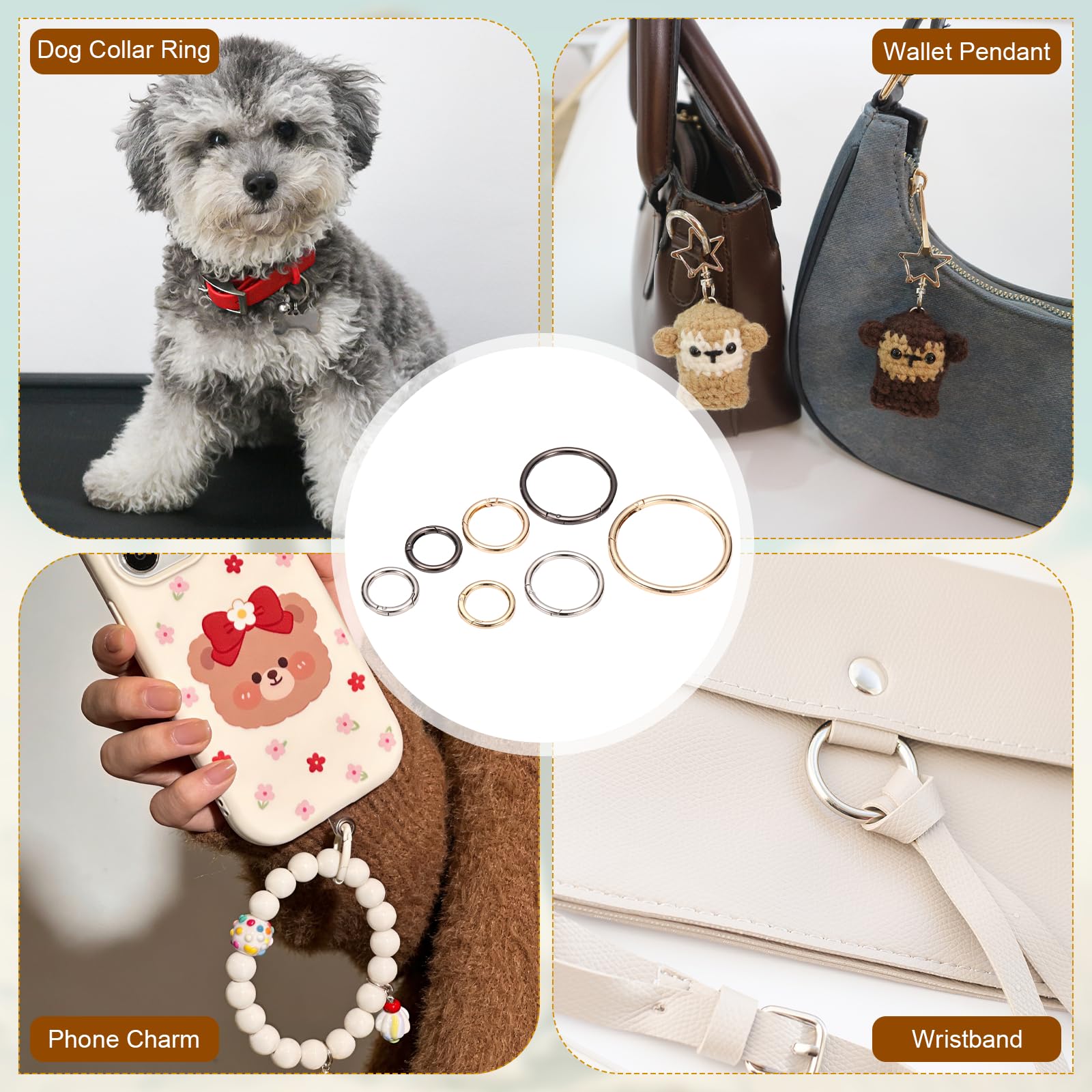PATIKIL 16 Pcs Metal Spring O Rings - Image 6