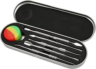 Rairsky 5 Stück Dabbing Tool Edelstahl, Wax Carving Tools, Modelierwerkzeugset, Sculpting Tools, Pottery Set, Modellierwerkzeug Ton Werkzeug, Dab Tool, Wachs Schnitzwerkzeug Edelstahl-Regenbogen
