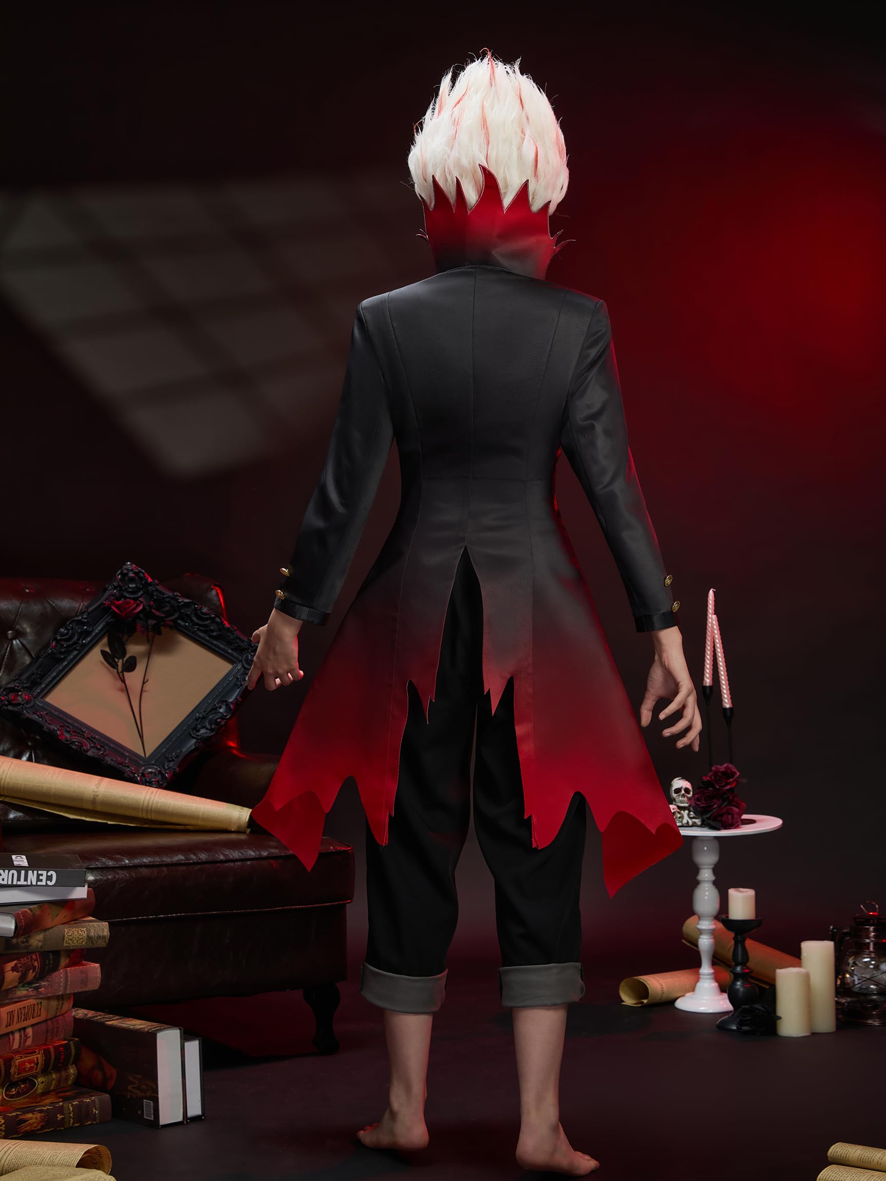 Cosplay.fm Disfraz de anime para hombre, uniforme y pantalones con cinturón