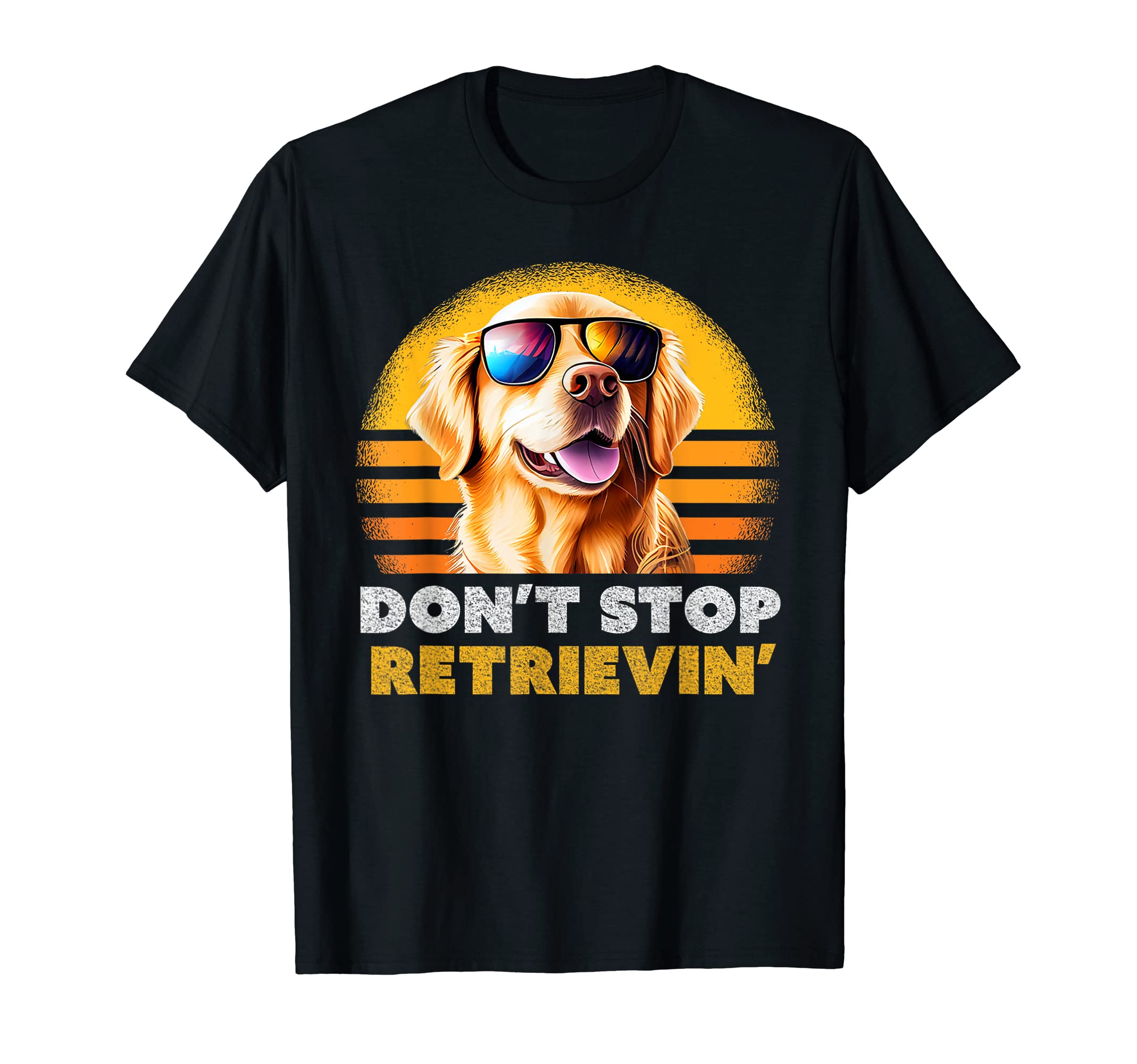 Funny Don't Stop Retrieving Retro Golden Retriever T-Shirt