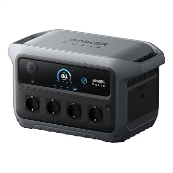 Anker SOLIX C2000 Gen 2 Tragbare Powerstation, 2400W (Spitzenleistung 4000W) Solargenerator, In 58 Min voll geladen, 2048Wh LiFePO?-Akku, Für Camping und Stromausfälle (optional mit Solarpanel)