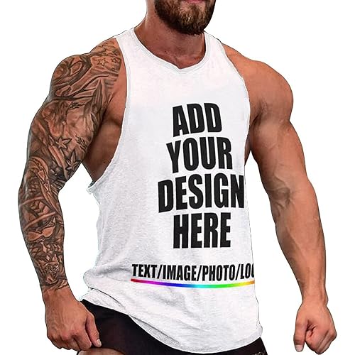 Custom Tank Top for Men Women Ultra Soft Cotton Shirts Add Your Own Photo Text