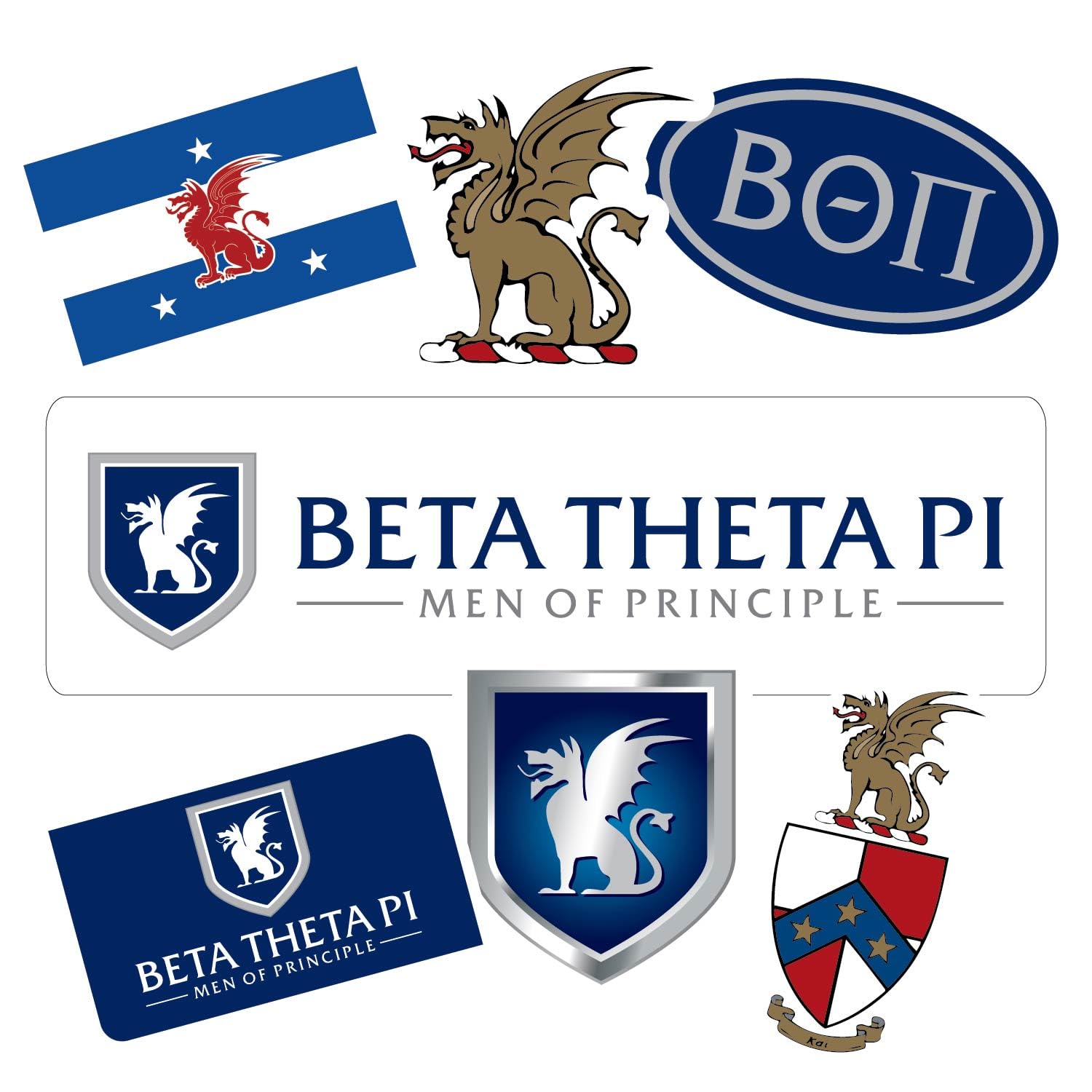 Calcomanías de vinilo Beta Theta Pi: adhesivos removibles personalizados 1