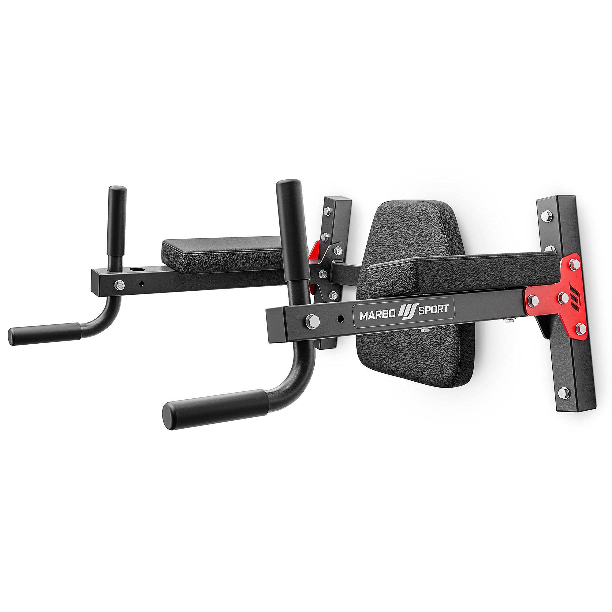 Marbo Sport - Stazione di Immersione MH-D101 2.0 – con braccioli ergonomici e Maniglia Regolabile – Attrezzi Palestra casa Multifunzione per Allenamento Fitness Completo a casa