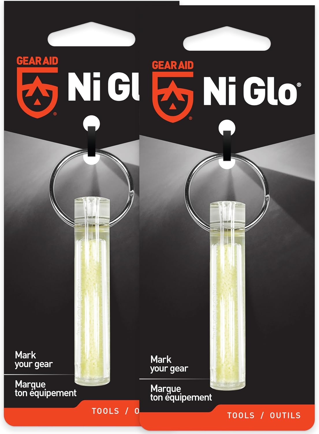 GEAR AID Ni Glo 2” UV Rechargeable Keychain: Versatile Glow Accessory