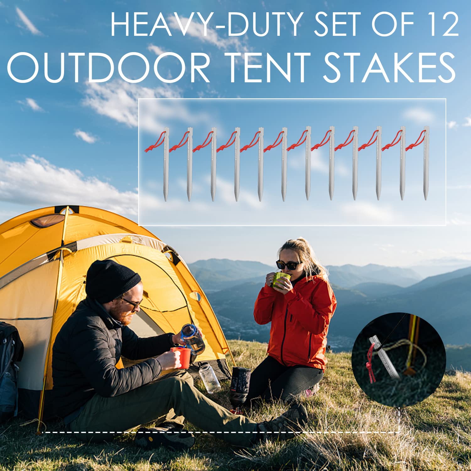 Gold Armour Tent Stakes - 12 Pack -5