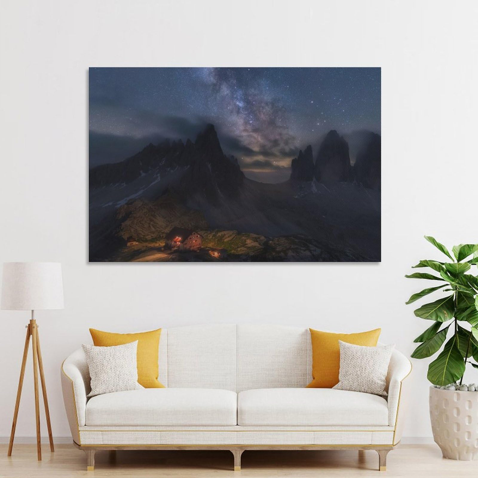 Junmoney House in The Mountains Wall Art Print 24x36inch(60x90cm), for Gallery Wall Layouts in Home Or Office, An Easy Match for Collected Prints