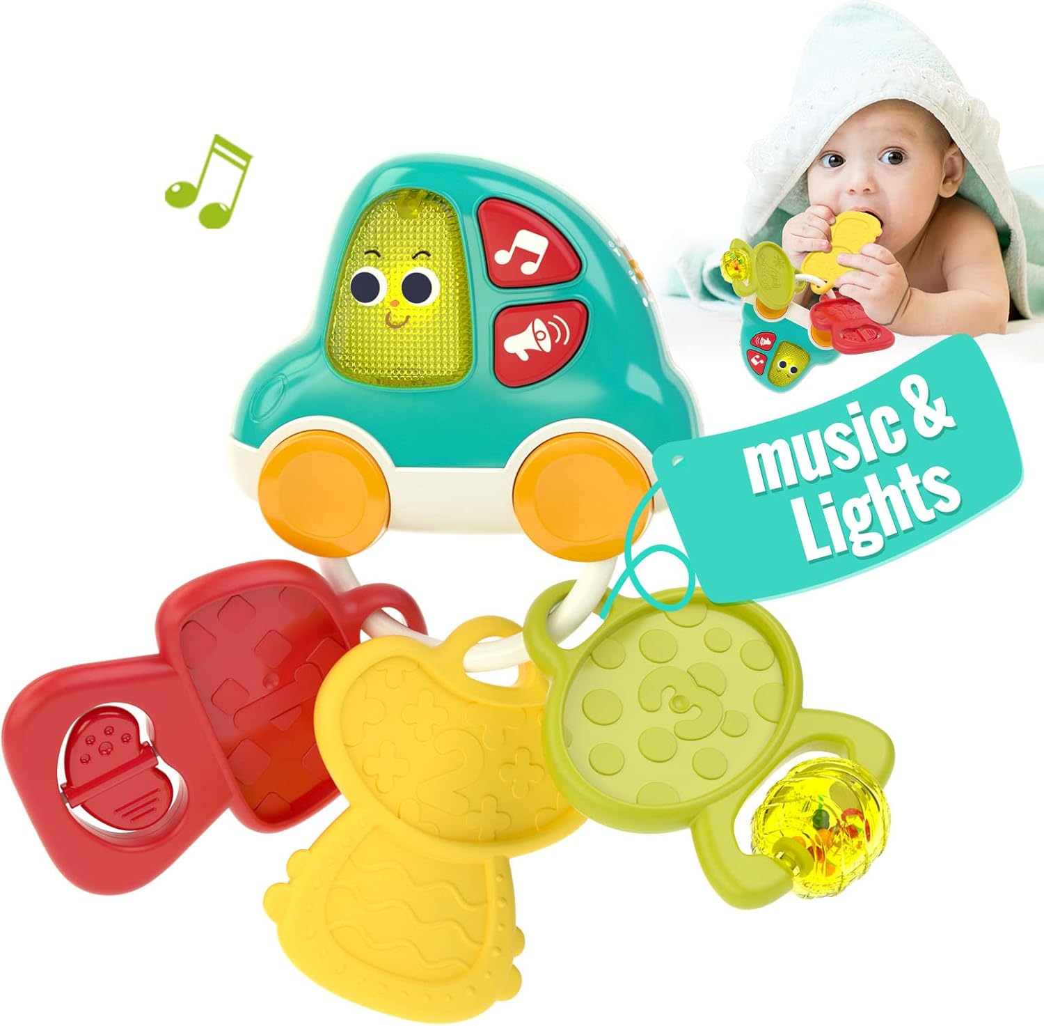 SunnyPal Baby Keys Toy Rattles for Babies 6-12 Ghana Ubuy
