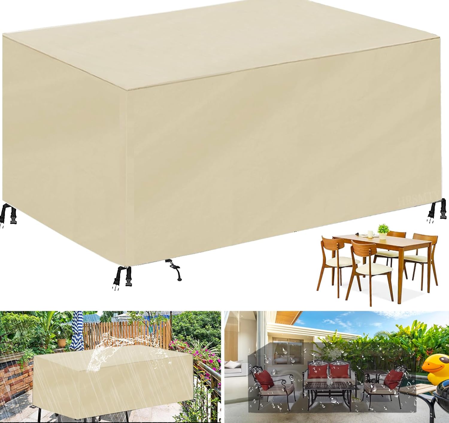 Patio Furniture Covers Heavy, Outdoor Furniture Set Cover Sectional Sofa Waterproof, Heavy Duty 420D Patio Garden Dining Table and Chair Couch Covers, Anti-UV, Weatherproof