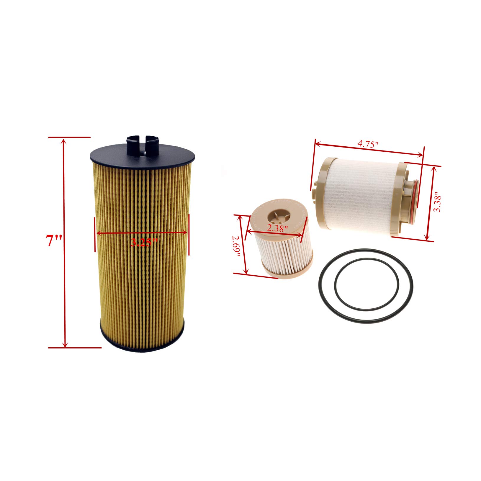 Amazon.com: iFJF FD4616 Fuel Filter and FL2016 Oil Filter 