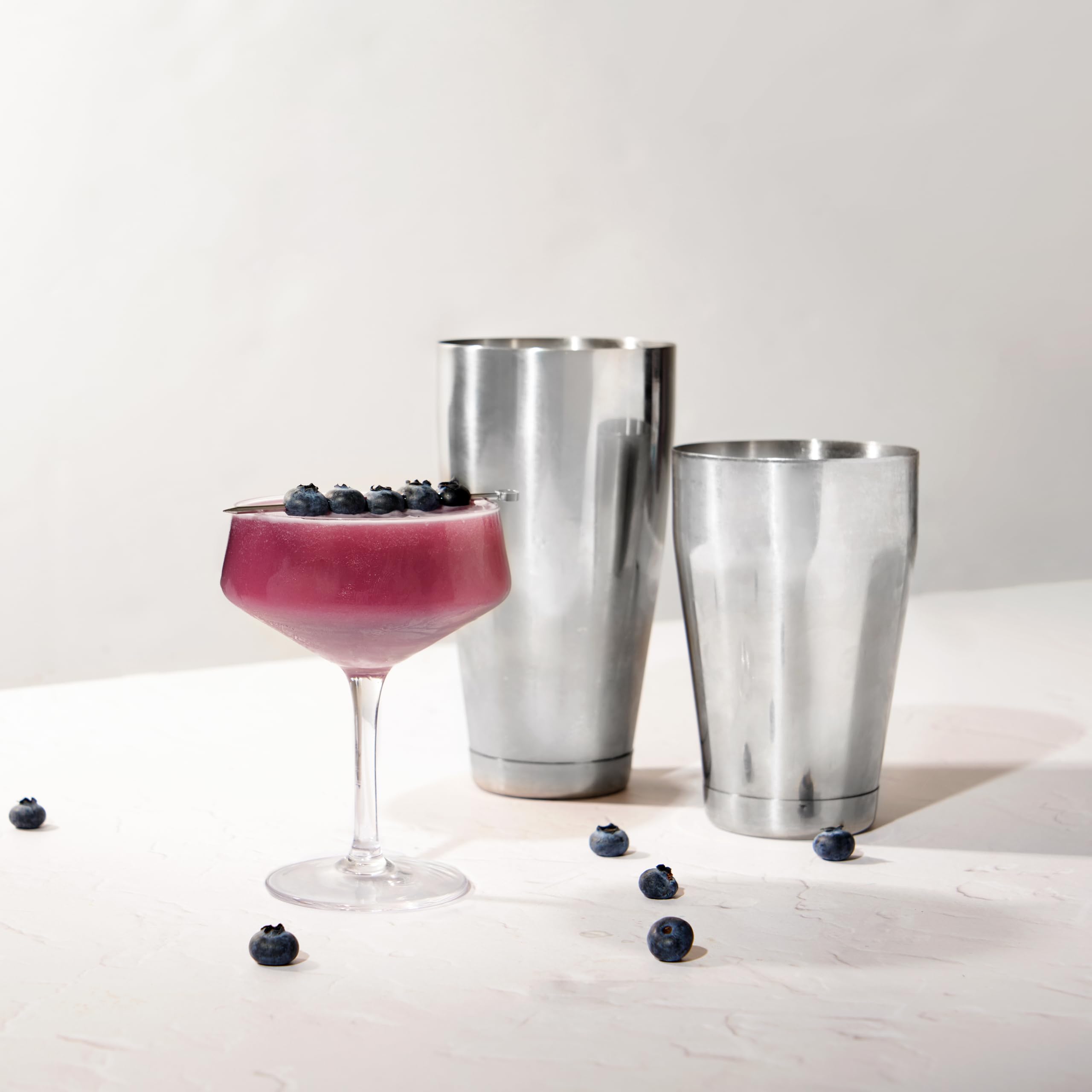 Viski Boston Lot de 2 shakers à cocktail en acier inoxydable Argenté 793,8 g et 510,3 g