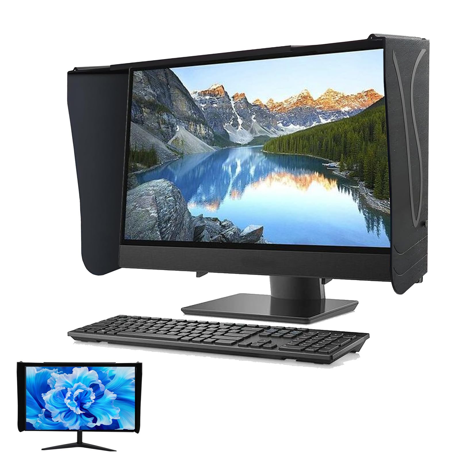 Pantalla de protección solar, 17-27 pulgadas, ajustable, protección solar, pantalla de cobertura total, protección solar para pantalla, ofrece protección de privacidad