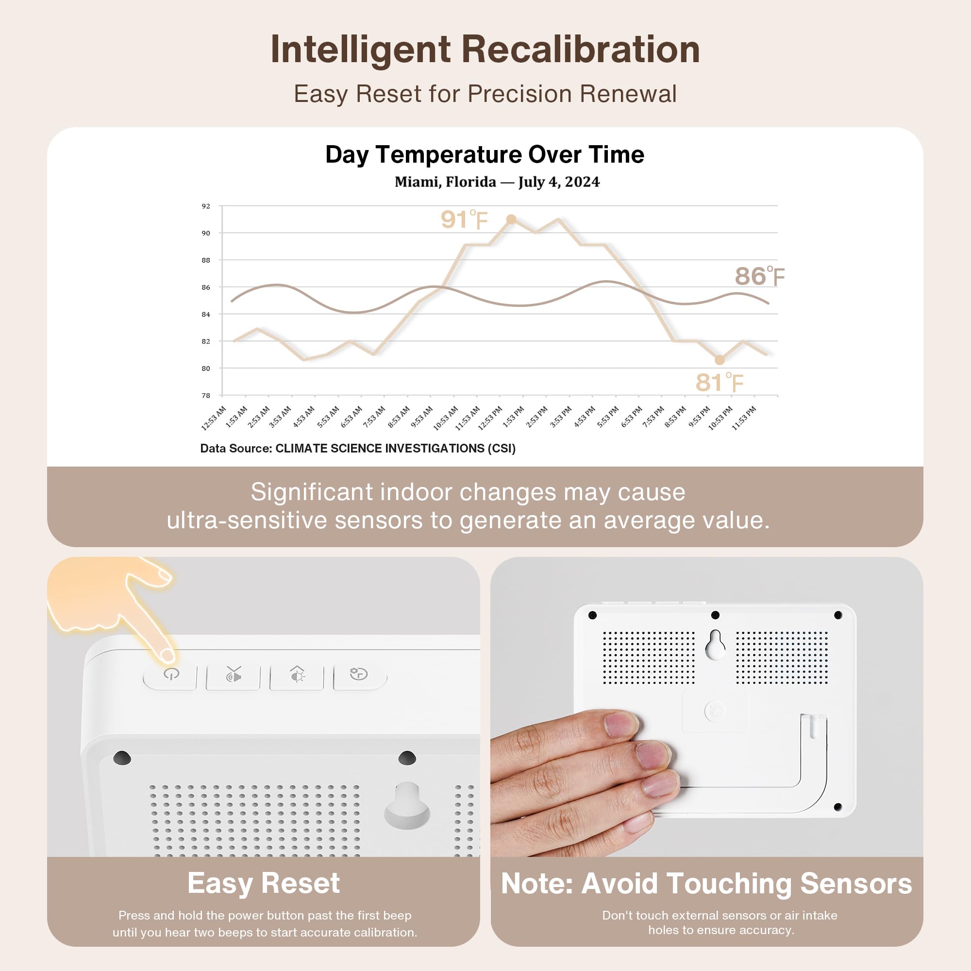 16 in 1 Air Quality Monitor Indoor High-Precision CO2 Monitor & HD Screen — Amazon image 7
