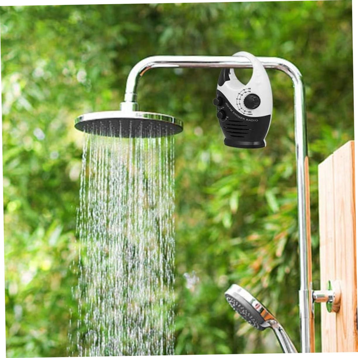 Radio Portátil para Ducha Resistente Al Agua Reproductor De Música para Baño con Altavoces y Soporte Am FM para Emergencias Exteriores