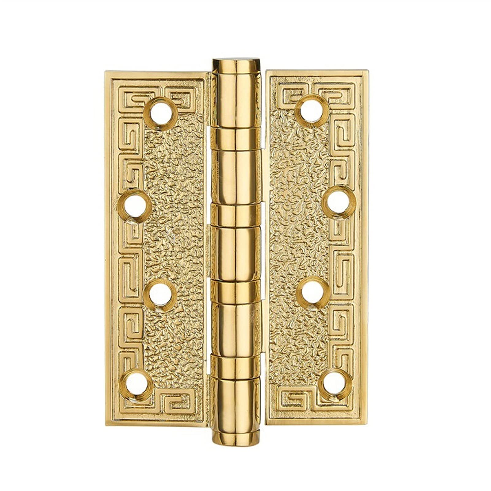 Shundeed One Color European Style Carved Door Hinge, Pure Copper Silent Bearing Door Hinge, Used For Bedroom Door, Bathroom Door, Etc.(4Inch)