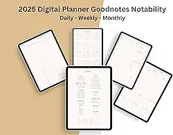 Digital planner 2025, Goodnotes planner, iPad planner, Notability planner, Dated digital planner, Digital calendar, Planner (English Edition)