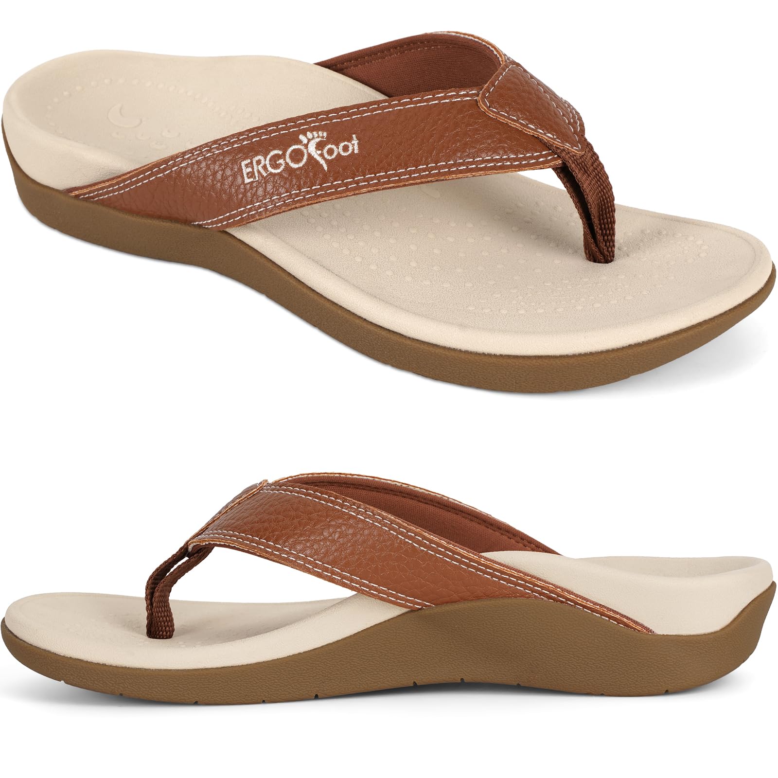 ERGOfoot Upgraded Orthotic Flip Flops