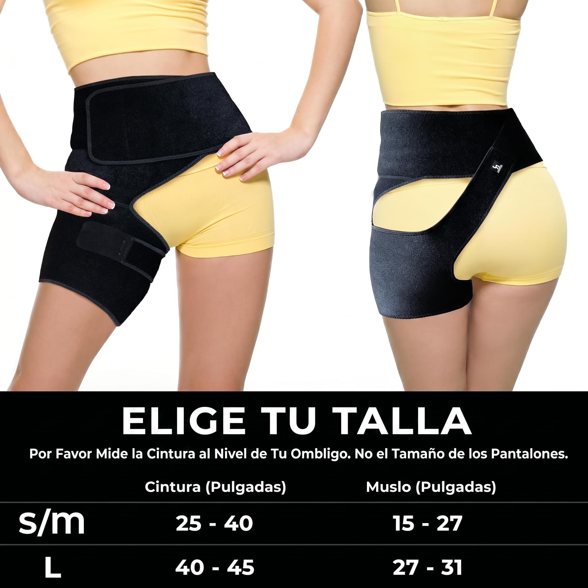 Astorn Soporte de Cadera Pierna Derecha (Grande) Faja de Cadera Ciática - Soporte Ajustable para Muslo, Isquiotibiales, Artritis, Bursitis y Lesiones - Hombres y Mujeres