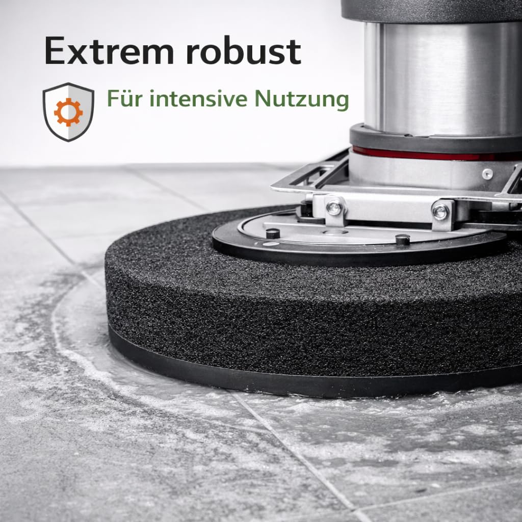 UNITEX WORKSAFE Superpad nero Ø 432 mm (17″) – tampone per stripping per macchine monolastre, altamente aggressivo, lavabile, 100% poliestere riciclato (PET) – 5 pezzi