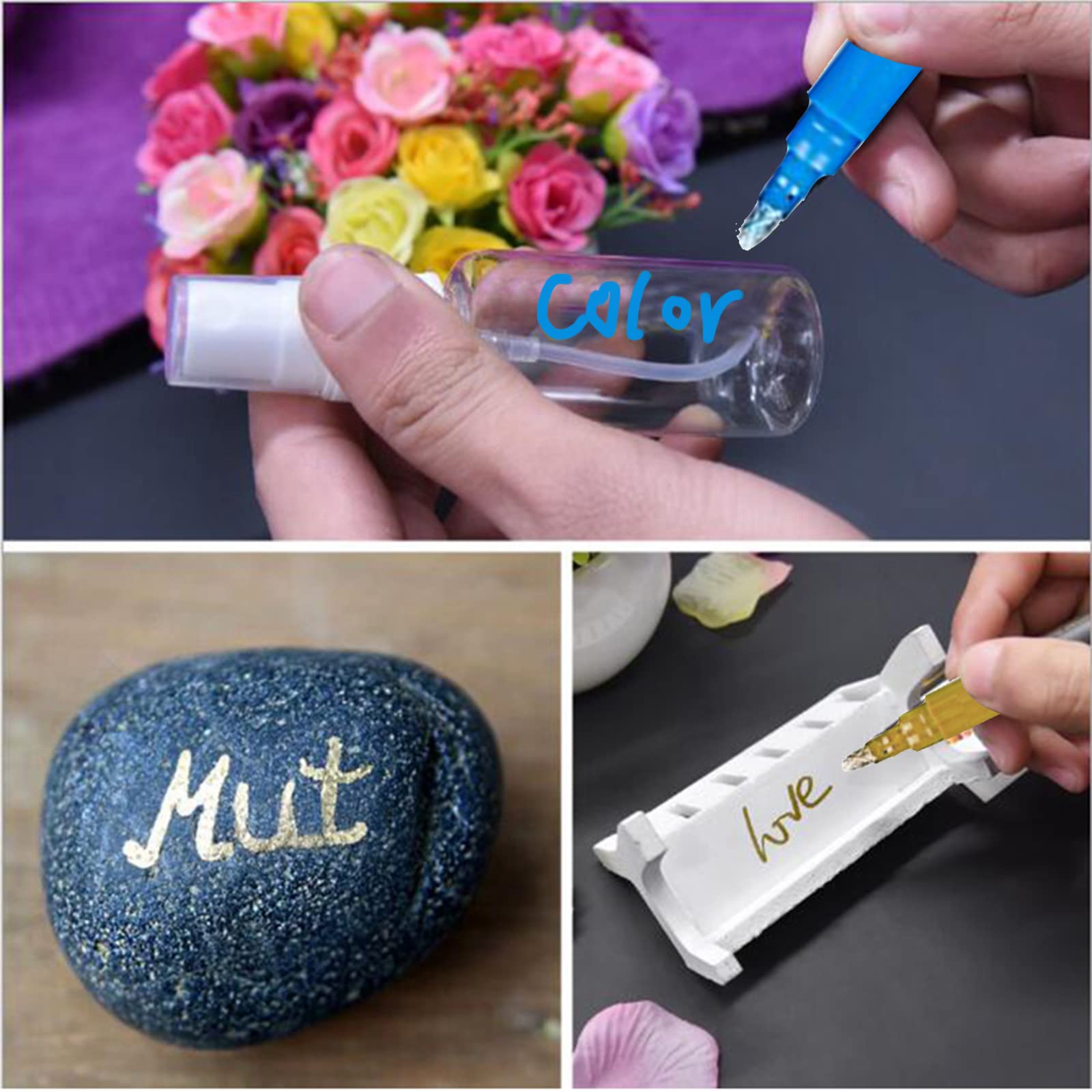 Pennarelli Metallizzati Per Bicchieri - 5 Color Cancellabili Per Vetro, Ideali Per Feste - Foto 13