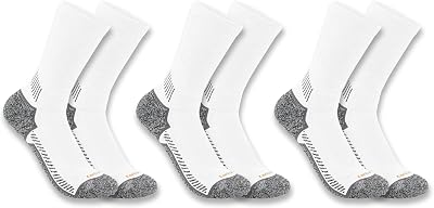 Carhartt mens Force Performance Work Socks 3 Pair PackSocks