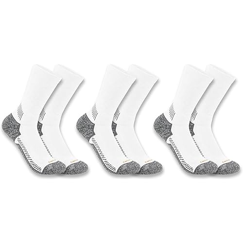 Carhartt Men's SC4223M Force® Midweight Crew Sock 3-Pack