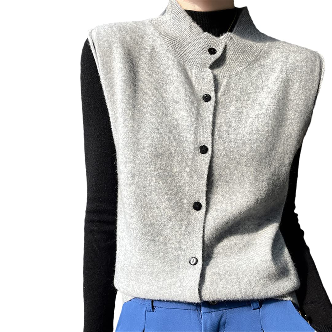 Ownwfeat Damen Wollweste Strickjacke Tops Ärmellose Kaschmir Damen Jacken