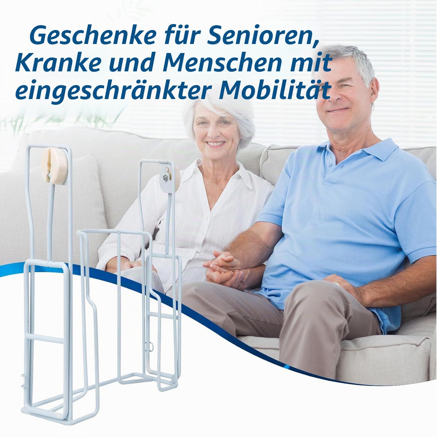 Anziehhilfe für Kompressionsstrümpfe,Strumpfanziehhilfe aus Metall,Sockenanziehhilfe nach Hüftoperation,StrumpfanzieherAnziehilfe, Easy Grip Hilfe Beim Sockenanziehen, Stabile Sockenhilfe Für Alte