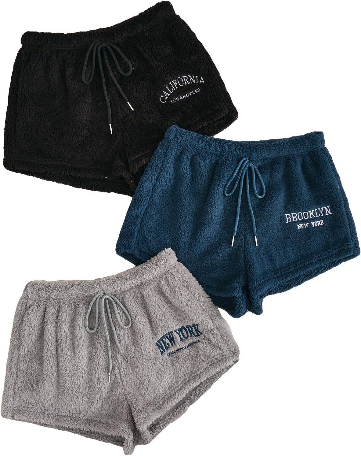 SHENHE Women's Women's 3 Pieces Letter Embroidery Drawstring Waist