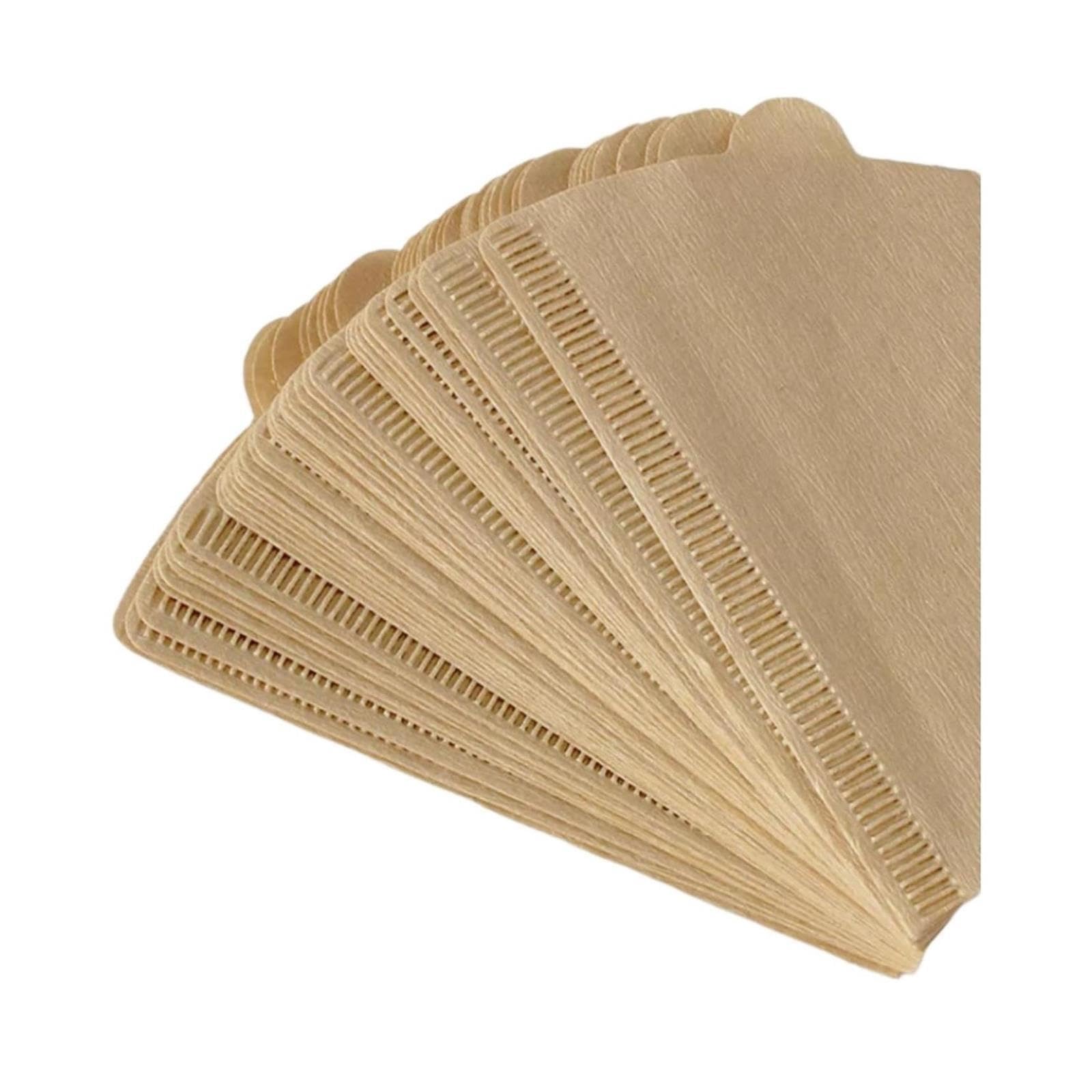 50/100/200 Stück Einweg-Kaffeefilterpapier – Natürliche Kegelfilter(White 200pcs)