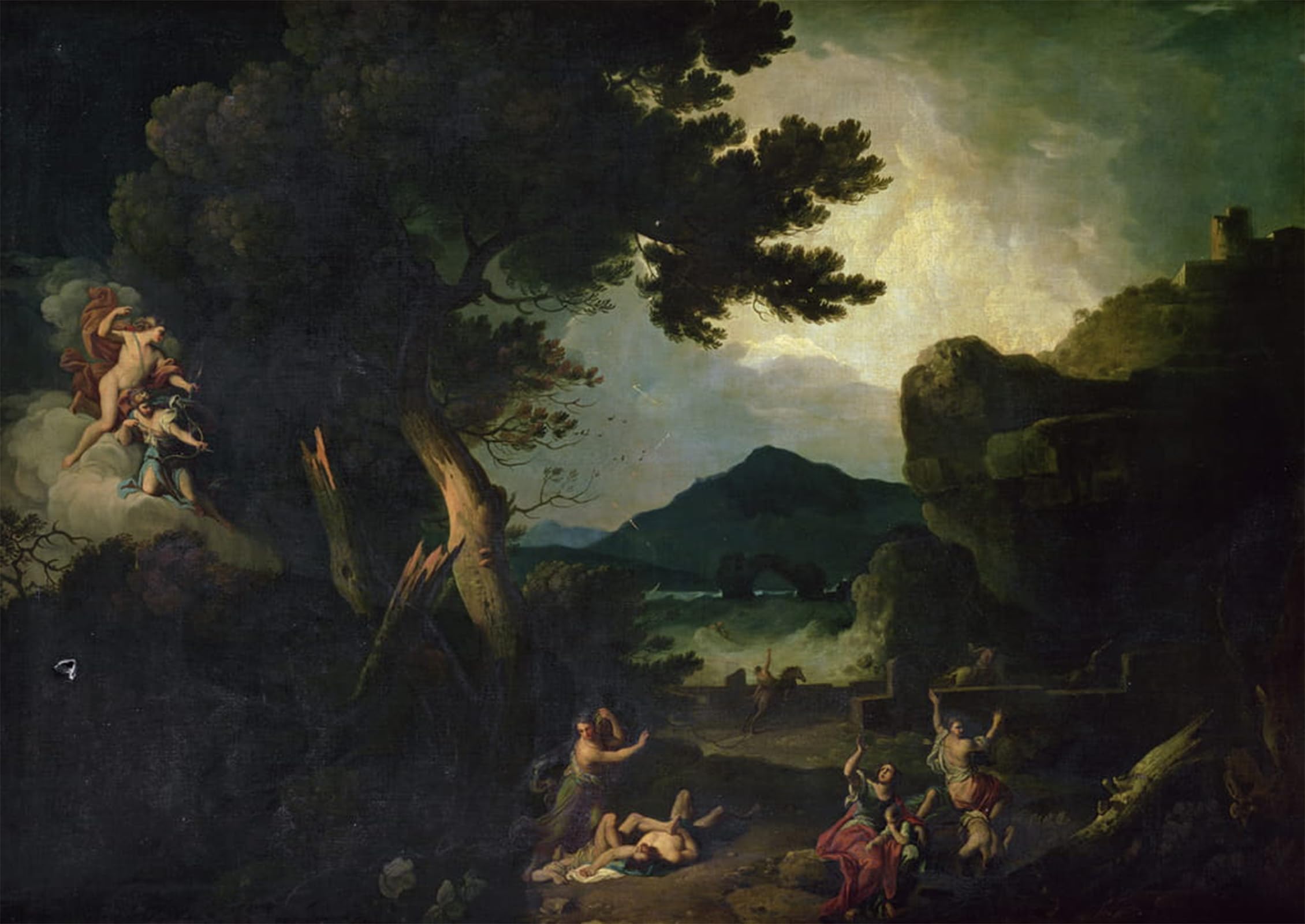 SERENDIPITP Vintage Picture Print on Canvas Wall Art Poster the Destruction of Niobe's Children by Famous Artist Artwork Print Poster for Wall Decor 60x90cm