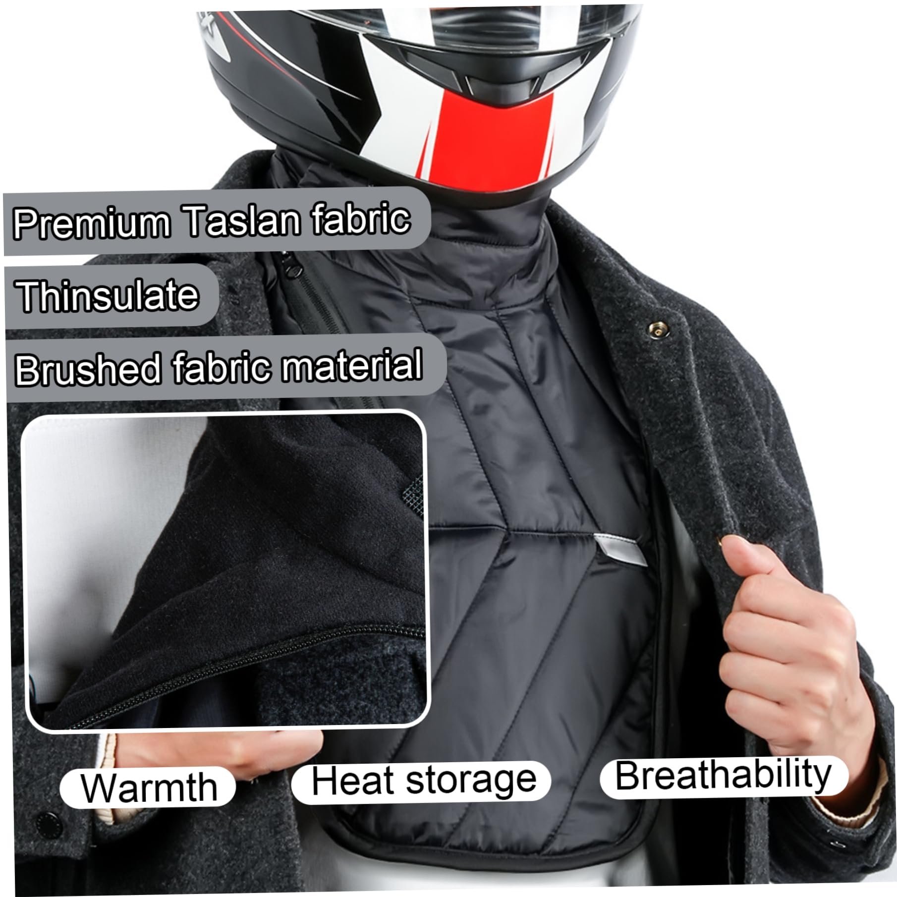Motorcycle Neck Gaiter Afficher Le Vent et Le Cou à Moto réglable Chaussage d'hiver Chaussure de 3 Pouces de 3 Pouces