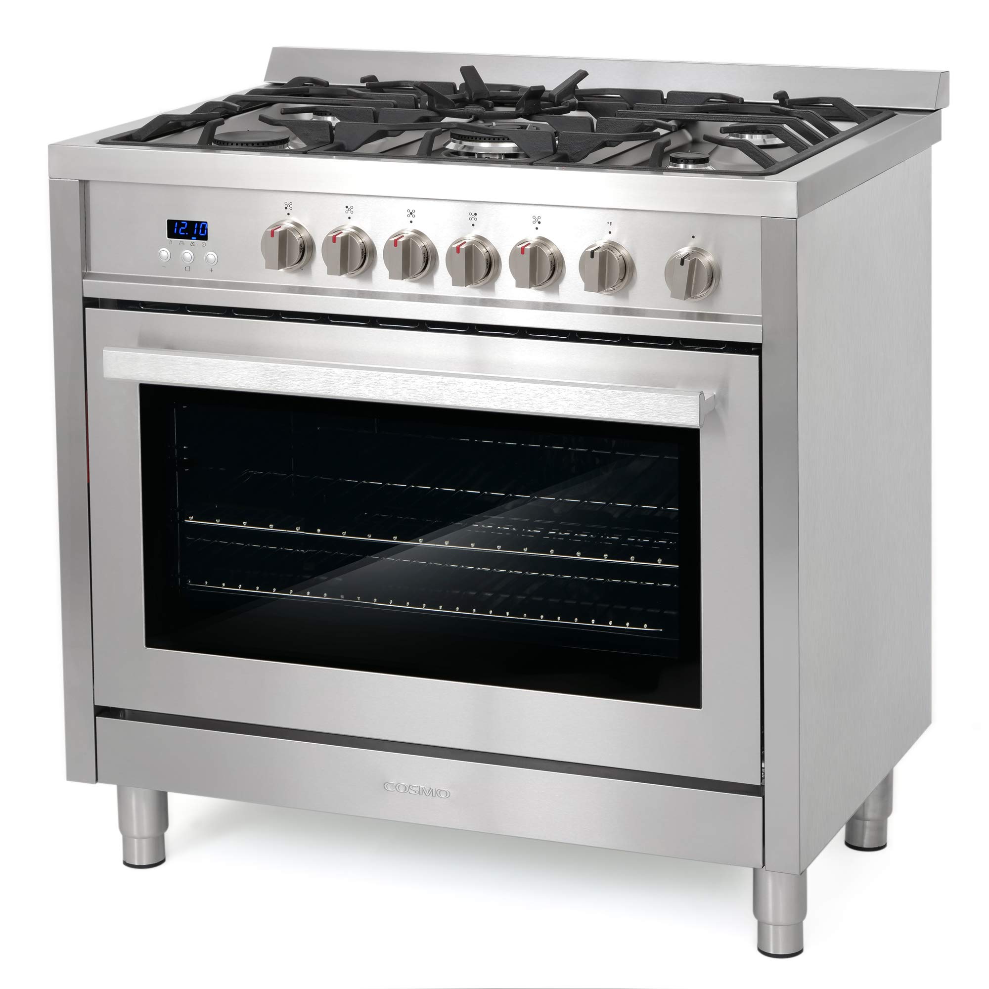 Cosmo COS965AGFC 36 in. Gas Range with 5 Burner Cooktop, 3.8 cu. ft