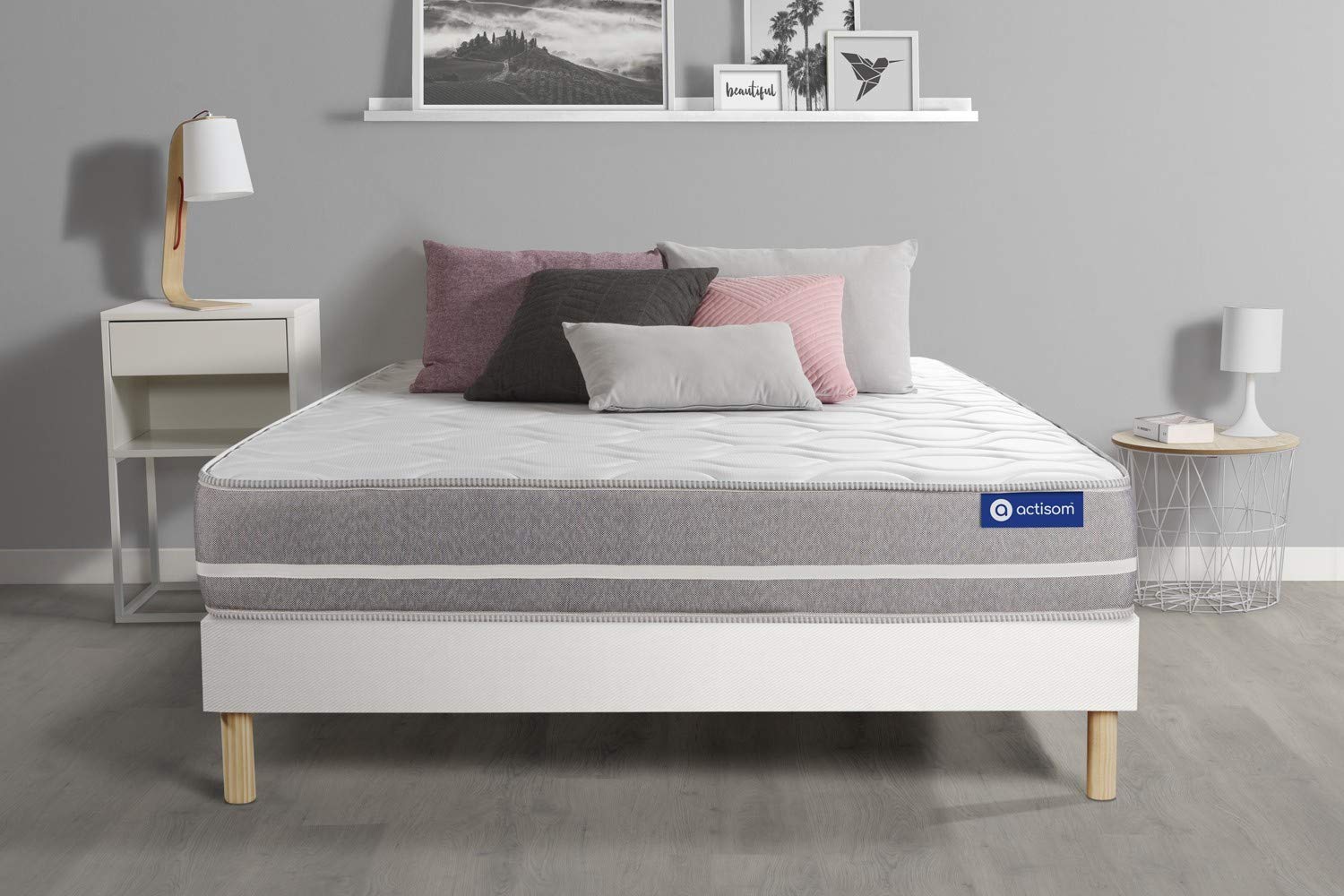 Ensemble Matelas Sommier 140x190 cm - Actimemo Touch