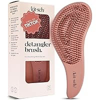 Vista 11 de Kitsch Cepillo desenredante – Cepillo suave para cabello rizado con cerdas flexibles para todo tipo de cabello – húmedo o seco Cepillos