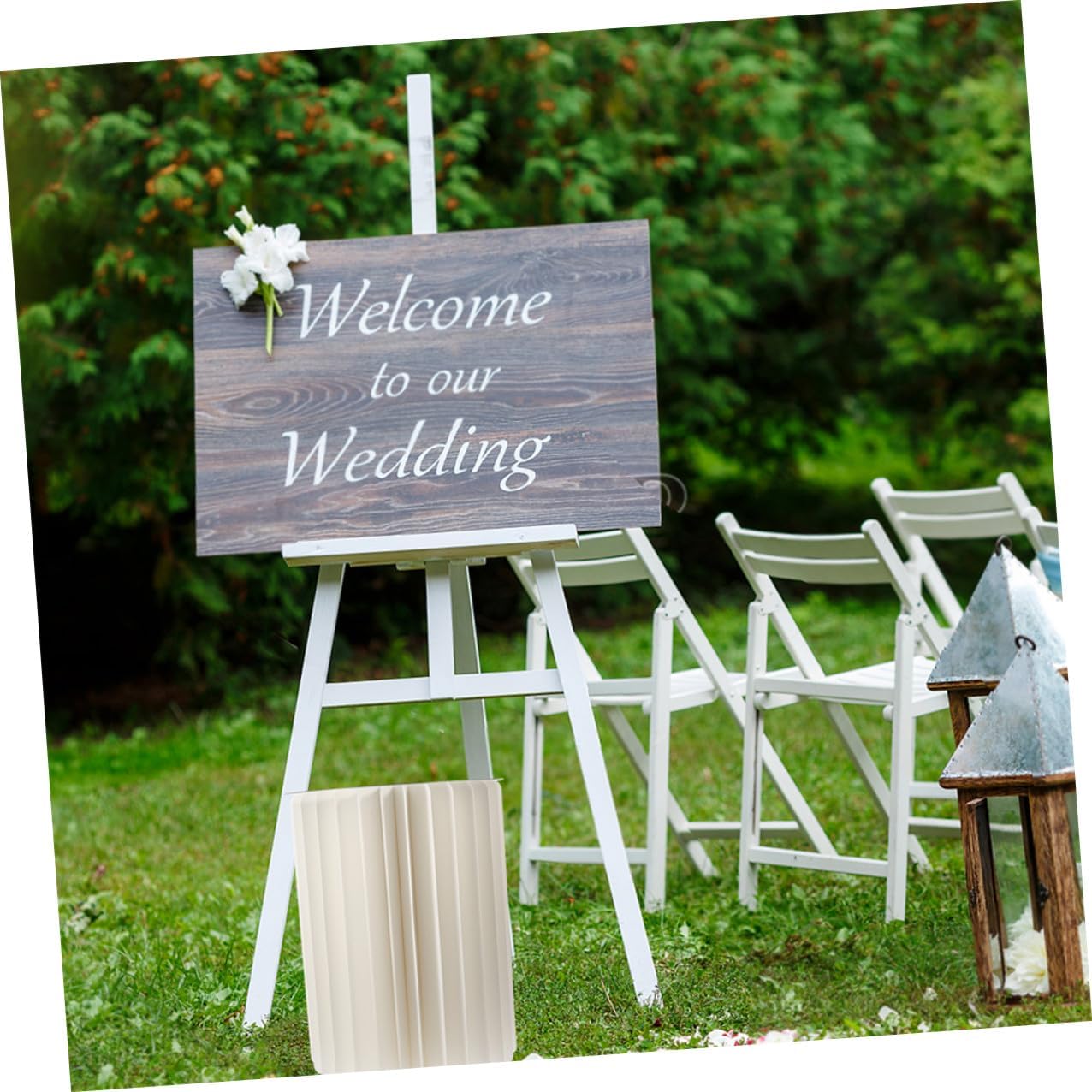 Cake Cylinder Pedestal Stand Set, 2Pcs White Foldable Round Cylinder Table Stands for Party Decoration, Wedding Centerpiece Display Pedestals with Reinforced Paper, Suitable for